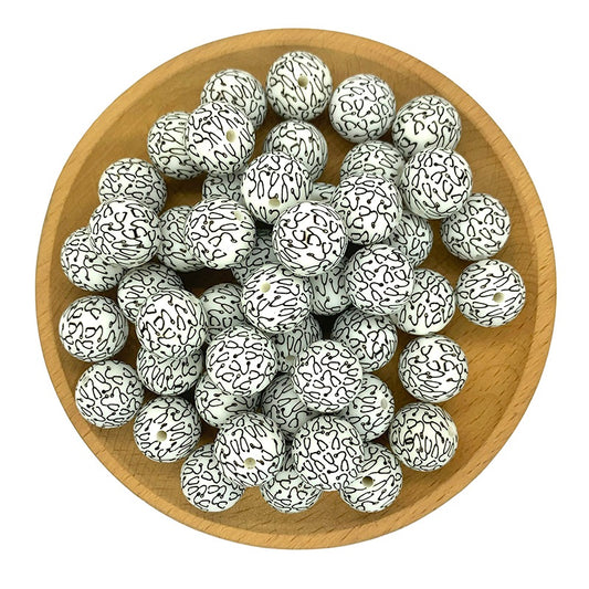 15mm Silicone Beads Medical Heart Beat Stethoscope Printed 50pcs 2