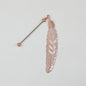 Beadable Feather Bookmarks Metal Colorful Detailed 13g - Electroplated rose gold