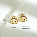 Bunny Metal Beads 12mm Color Retaining Enamel Zinc Alloy 10pcs 6