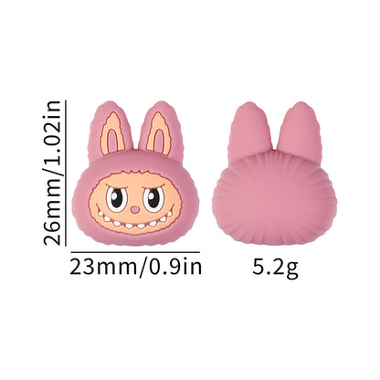 Silicone 3D Focal Beads Bunny Labub Unique Expressions 20pcs 6