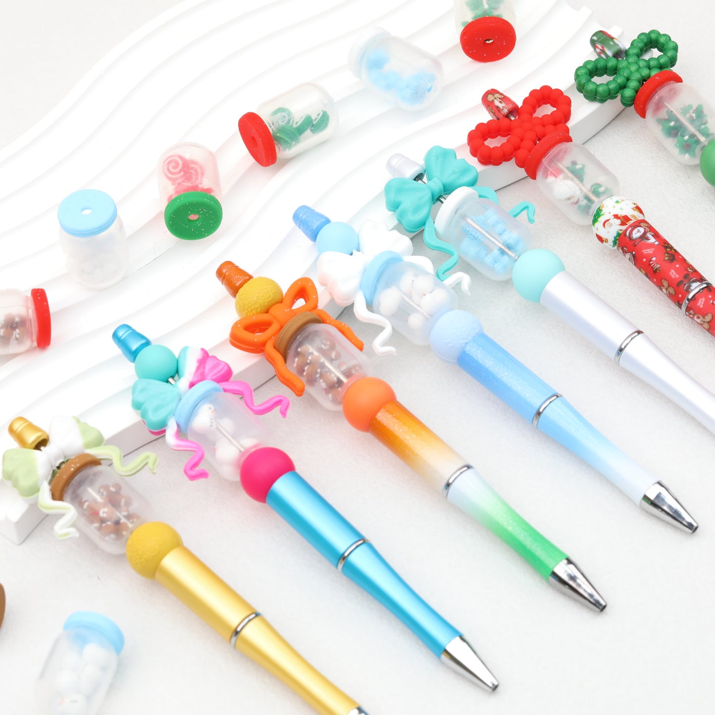 Christmas 3D Silicone Focal Beads Baby Bottle Design 20pcs 2