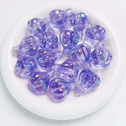Transparent Hot Air Balloon Acrylic Beads 30x25mm Glossy Pastel 5pcs 3