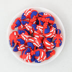 3D USA Independence Day Patriotic Rooster Silicone Focal Beads 20pcs