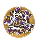 Silicone Focal Beads Halloween Witch Hat Cow With Playful Text 20pcs 2