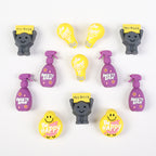 3D Silicone Focal Beads Motivational Icons Light Bulb Anxiety Spray Happy Face Rock 20pcs 5