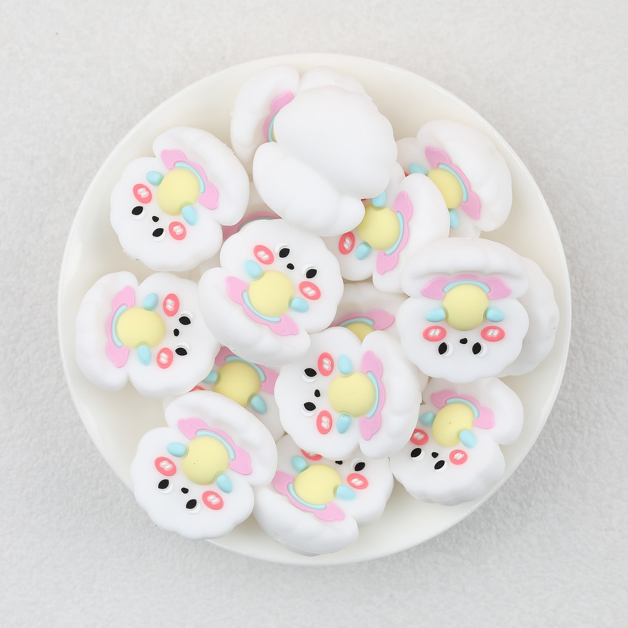  3D Cute Pearl Shells Silicone Focal Beads 20Pcs 2