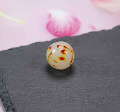 Vintage Phoenix Eye Lampwork Glass Beads 20mm Round 10pcs 3
