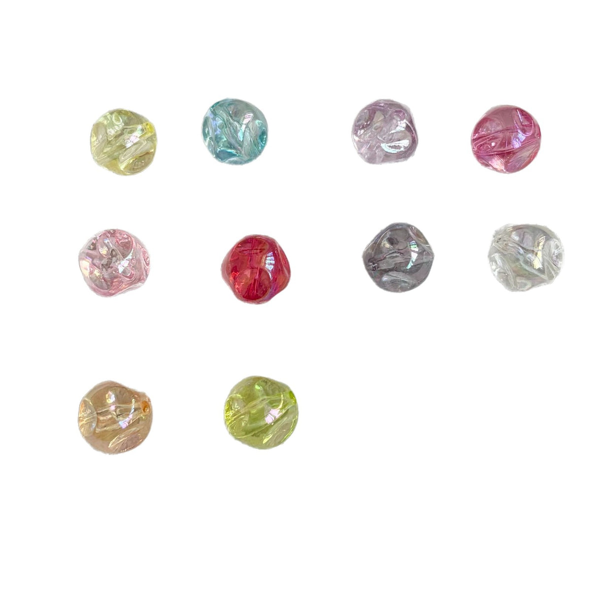Transparent Iridescent Fig Shaped Acrylic Beads 15mm 50pcs 5