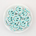 Daisy Check Smile Face Silicone Focal Beads 20Pcs  3