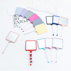 Beadable Plastic Mirrors Handheld Square