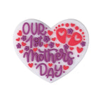 Silicone Focal Beads Mother Day Circle Badge Smiling Face 20pcs 10