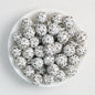 15mm Paisley Pattern Priented Silicone Round Beads 50pcs 8