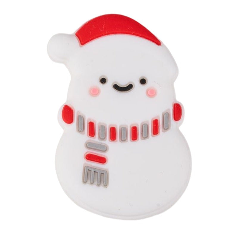 Silicone Focal Beads Christmas Tree Snowman Stocking 20pcs 9