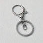 Zinc Alloy Lobster Clasp Keychain Hardware with Split Ring - Silver