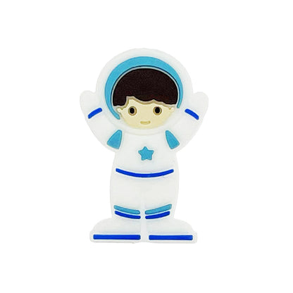 Silicone Focal Beads Astronaut Star Emblem Center 20pcs 7