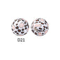 50Pcs 15mm Colored pattern printed silicone beads 23