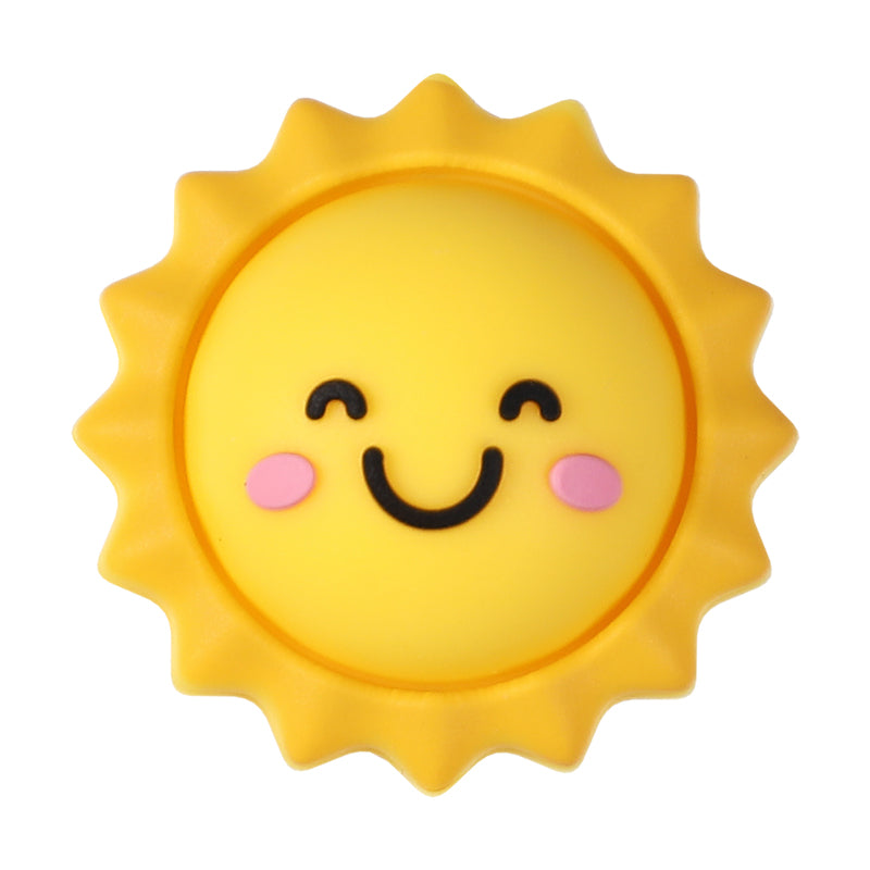 Silicone 3D Focal Beads Traffic Light Sun School Front View 20pcs 11