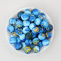 Colorful 15mm Printed Round Silicone Beads with Flower Patterns 50pcs 7