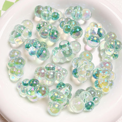 UV Finish Cloud Acrylic Beads 22x32mm Transparent Pastel 10pcs 4