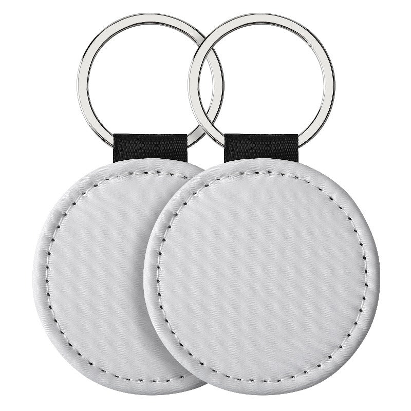 Sublimation Blank Keychain White Metal Ring Multiple Shapes 11