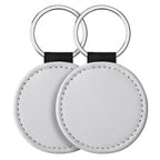 Sublimation Blank Keychain White Metal Ring Multiple Shapes 11