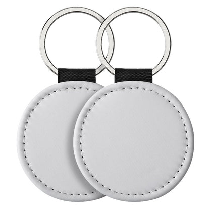 Sublimation Blank Keychain White Metal Ring Multiple Shapes 11