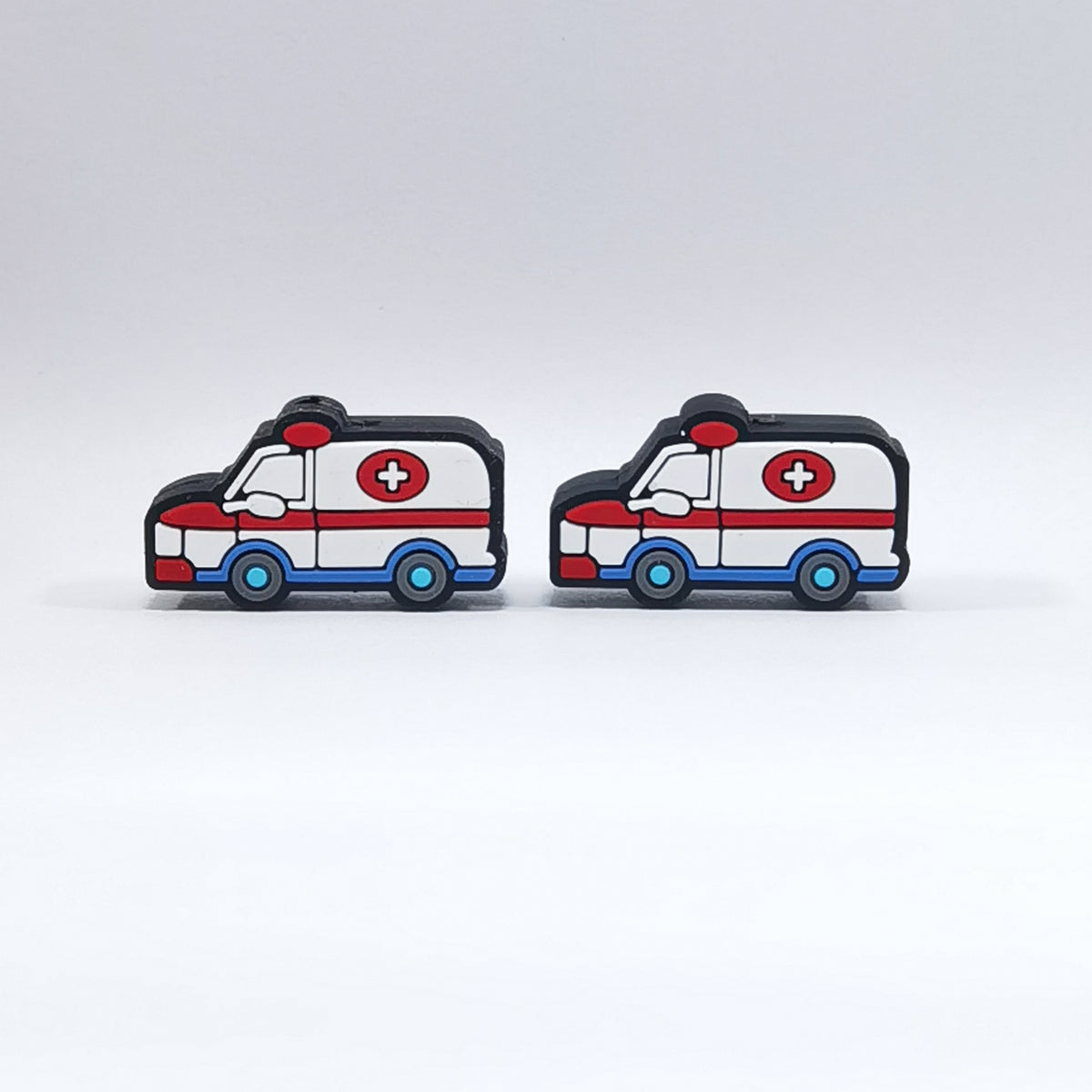 Silicone Focal Beads Ambulance Red Light Emergency Vehicle Red Light Top 20pcs