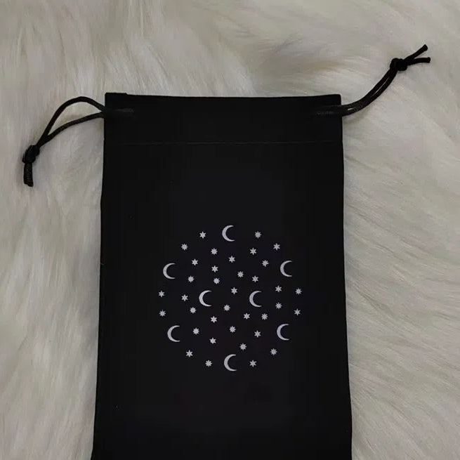 Tarot Card Velvet Drawstring Bags Celestial Esoteric Design 5pcs 18x11.5cm 7