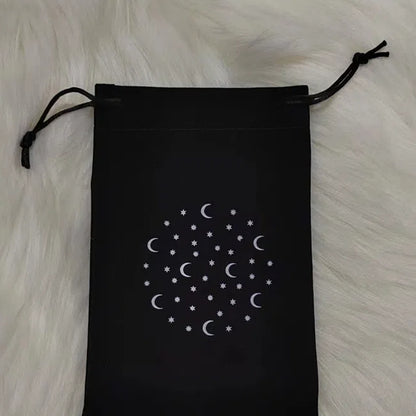 Tarot Card Velvet Drawstring Bags Celestial Esoteric Design 5pcs 18x11.5cm 7