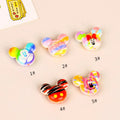 3D Rainbow Mickey Minnie Head Acrylic Beads 28mm 10pcs 6