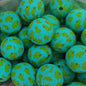 15mm Silicone Beads Multi Base Cute Duck Print 50pcs 6