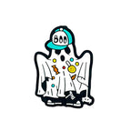 Silicone Focal Beads Halloween Boo Hat Candy Ghost Smiling Face 1pcs