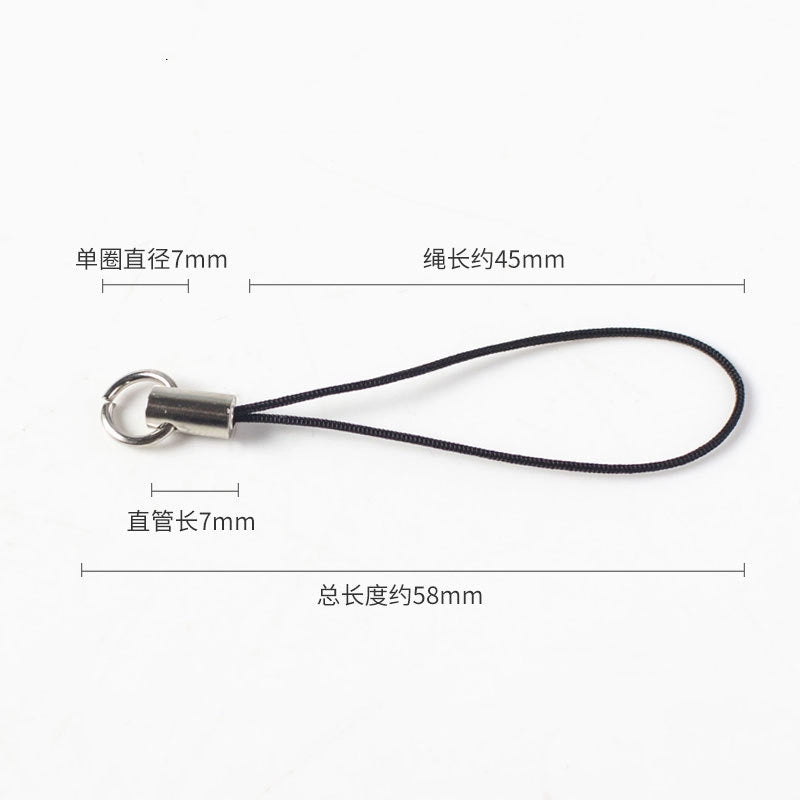 Polyester Iron Aluminum Phone Strap 58mm Colorful 100pcs 2