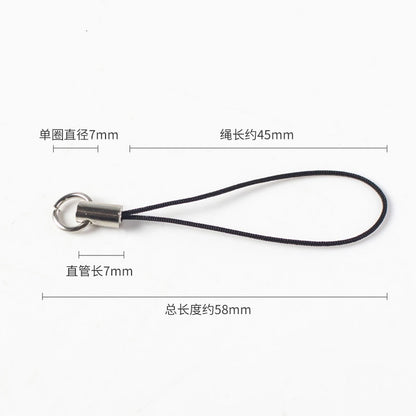 Polyester Iron Aluminum Phone Strap 58mm Colorful 100pcs 2