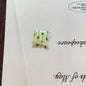 Green Pillow Acrylic Square Beads 21mm Playful Pattern 10pcs 3