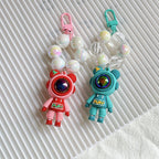 Acrylic Spaceman Beaded Keychain Colorful Astronaut Charm 3