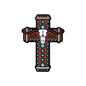 Silicone Focal Beads Jesus Faith Cross With Holly Cardinal 20pcs 14