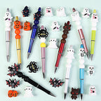 Silicone Halloween 3D Focal Beads Spooky Characters 20pcs