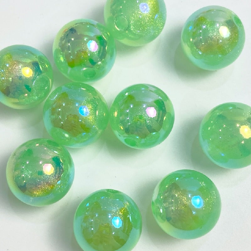 Glow Acrylic Beads 16mm Light In The Dark Pastel Colors 50pcs 8