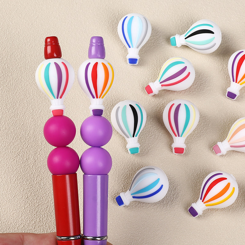 Silicone 3D Focal Beads Hot Air Balloon Rounded Balloon Shape 20pcs 7
