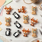 3D Wild Animal Silicone Focal Beads 20pcs