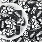 3D Western Cowboy Heart Silicone Focal Beads Cow Print 20pcs
