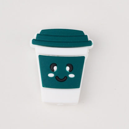 Silicone Focal Beads Smile Cup Smiling Face Coffee Cup 10pcs 3