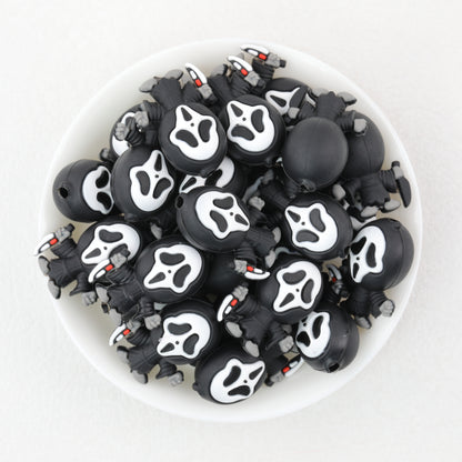 Silicone 3D Focal Beads Ghostface Front View Knife Accessory