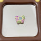 Spring Oil Painting Texture Butterfly Acrylic Beads 25mm 10pcs 2