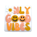 Silicone Focal Beads Only Good Vibes Winking Smileys Daisy 20pcs