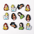 Silicone Focal Beads Disney Princess Front Facing Detailed Faces 20pcs 4