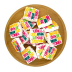 Silicone Focal Beads Kindness Costs Nothing But Means Everything Colorful Text Floral 2