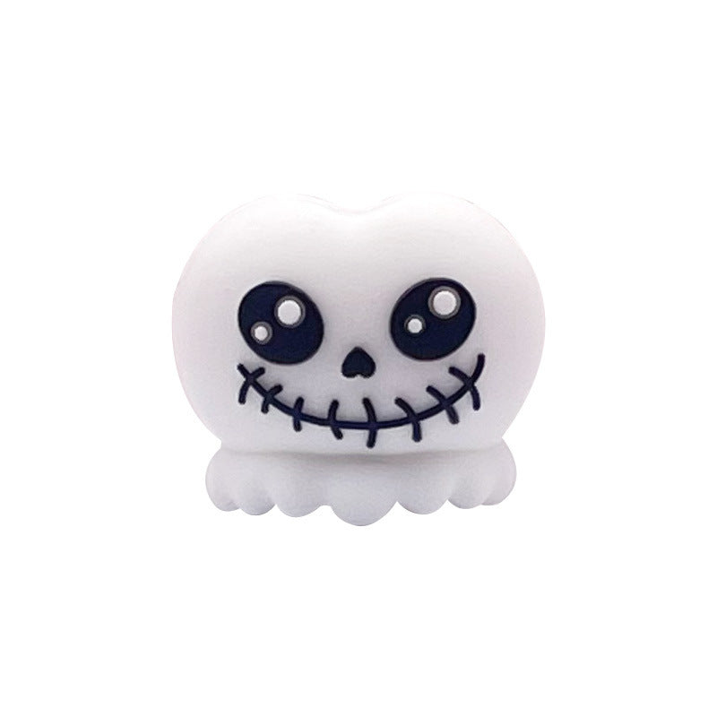 Silicone 3D Halloween Skull and Teeth Apple Focal Beads 20pcs 7