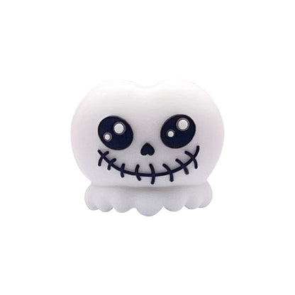 Silicone 3D Halloween Skull and Teeth Apple Focal Beads 20pcs 7